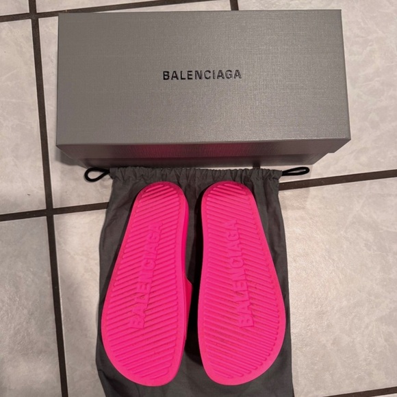 Balenciaga Pink Pool Slides (Women's 9) - Picture 3 of 3